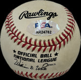 David Justice Signed MLB Baseball PSA Atlanta Braves