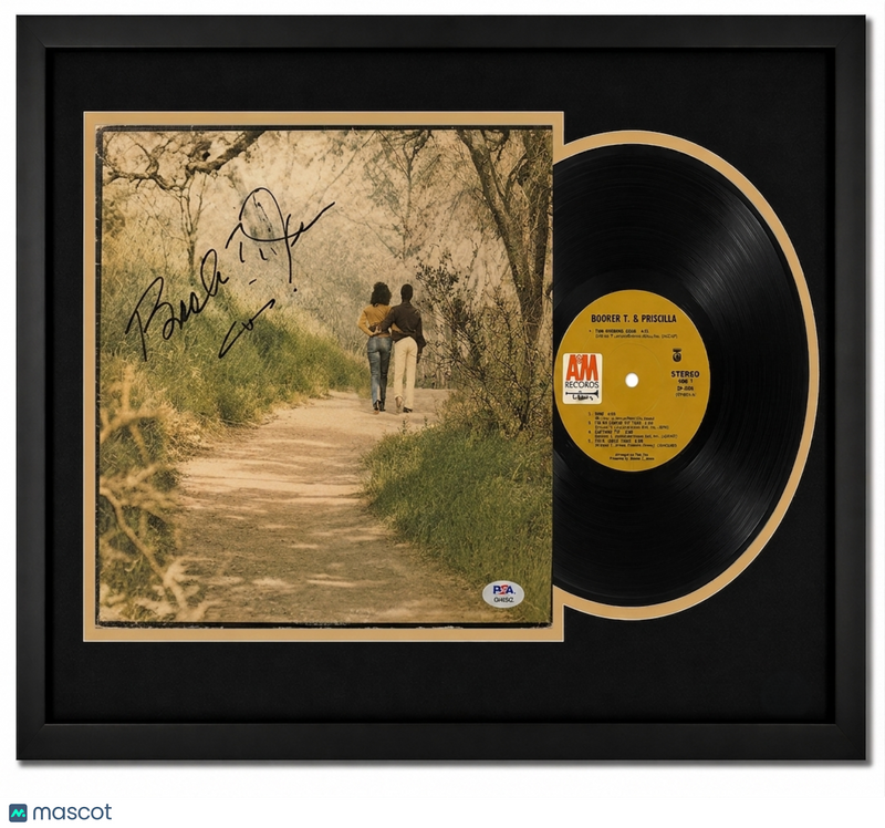 Booker T. Jones Signed Booker T. & Priscilla Custom Framed Vinyl Album PSA