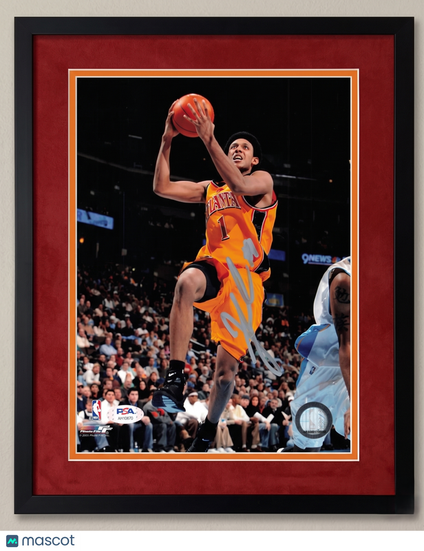 Josh Childress Atlanta Hawks Signed Basketball 8x10 Custom Framed Photo PSA