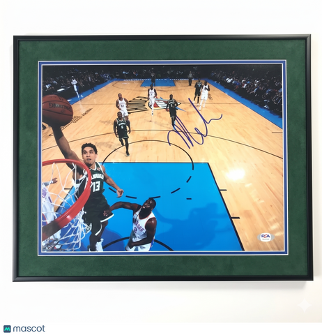 Malcolm Brogdon Milwaukee Bucks Signed Basketball 11x14 Custom Framed Photo PSA