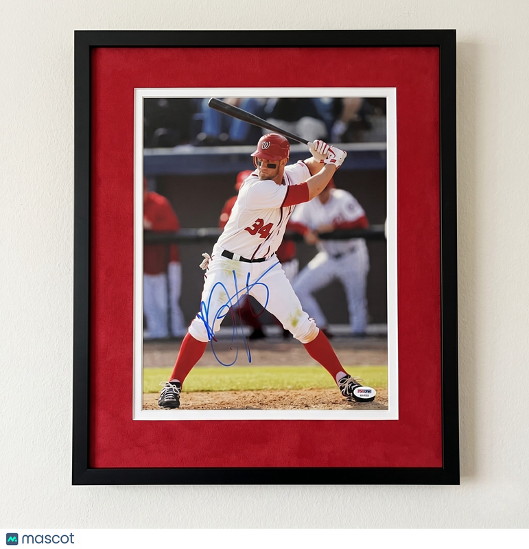 Bryce Harper Washington Nationals Signed 11x14 Custom Framed Photo PSA