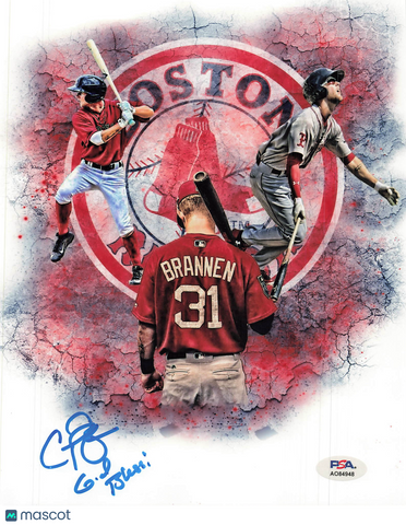 Cooper Brannan Boston Red Sox Signed 8x10 Photo PSA