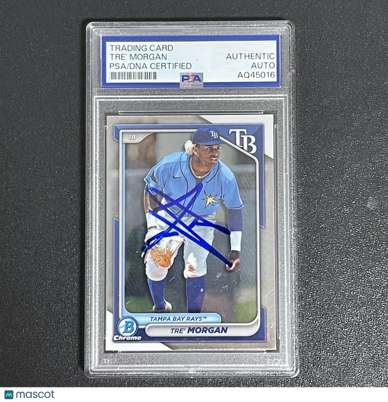 2024 Topps Bowman Chrome Prospect#BCP-126 Tre' Morgan Signed Card Auto PSA