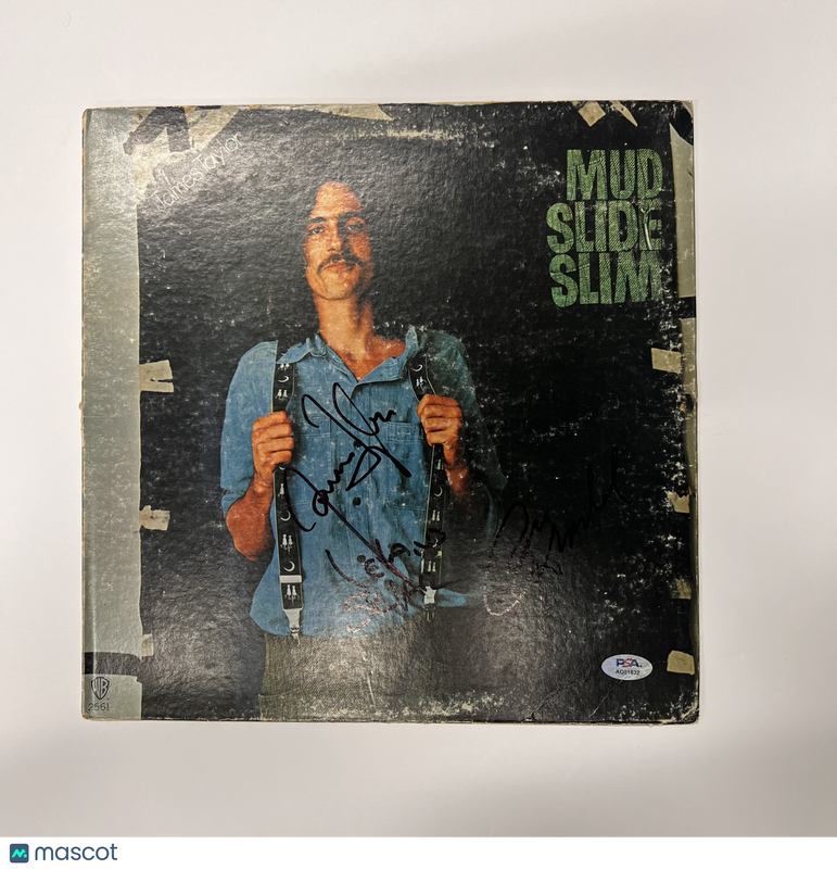 James Taylor,Leland Sklar&Russ Kunkel Signed Mud Slide Slim Vinyl Album PSA
