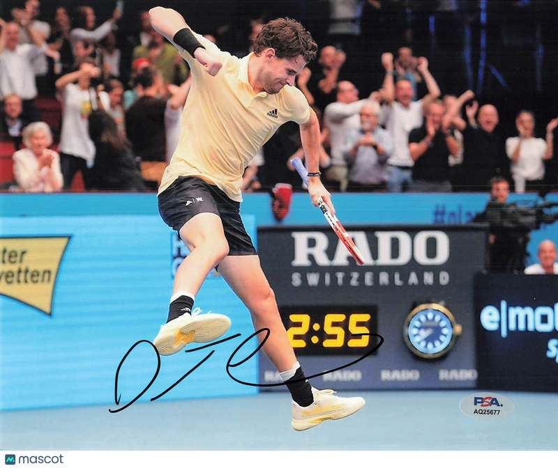 Dominic Thiem Signed Tennis 8x10 Photo PSA Autographed
