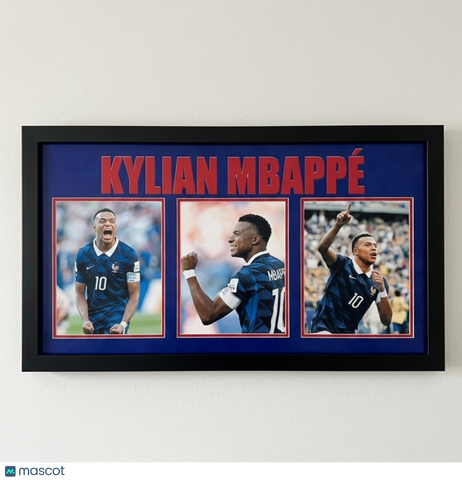 Kylian Mbappe France National Team Soccer 3-Photo Display