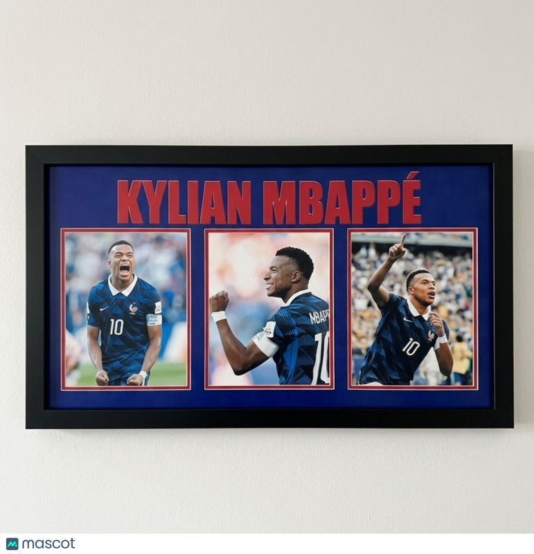 Kylian Mbappe France National Team Soccer 3-Photo Display