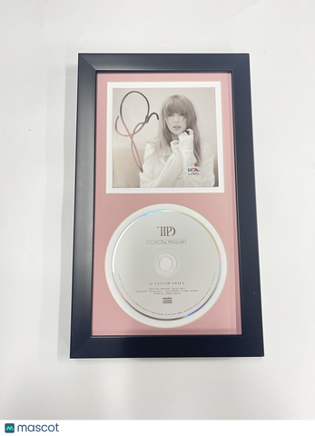 Taylor Swift Signed CD Cover Framed PSA/DNA The Tortured Poets Department TTPD