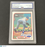 1989 Topps #548 Bobby Witt signed card PSA