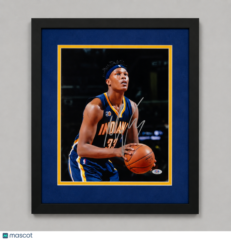 Myles Turner Indiana Pacers Signed Basketball 11x14 Custom Framed Photo PSA