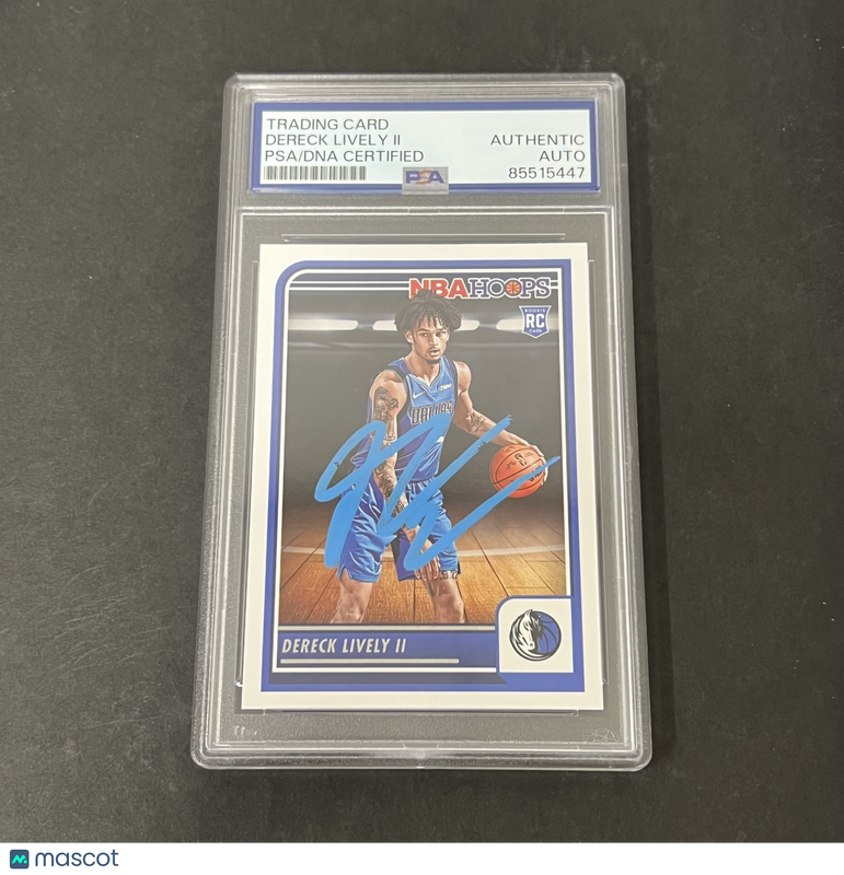 2023-24 Panini NBA Hoops #241 Dereck Lively II signed card PSA