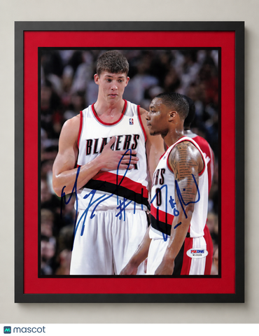 Damian Lillard Portland Trail Blazers Signed 8x10 Custom Framed Photo PSA