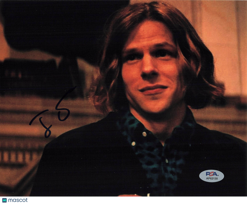 Jesse Eisenberg Signed 8x10 Batman v Superman Photo PSA Autographed