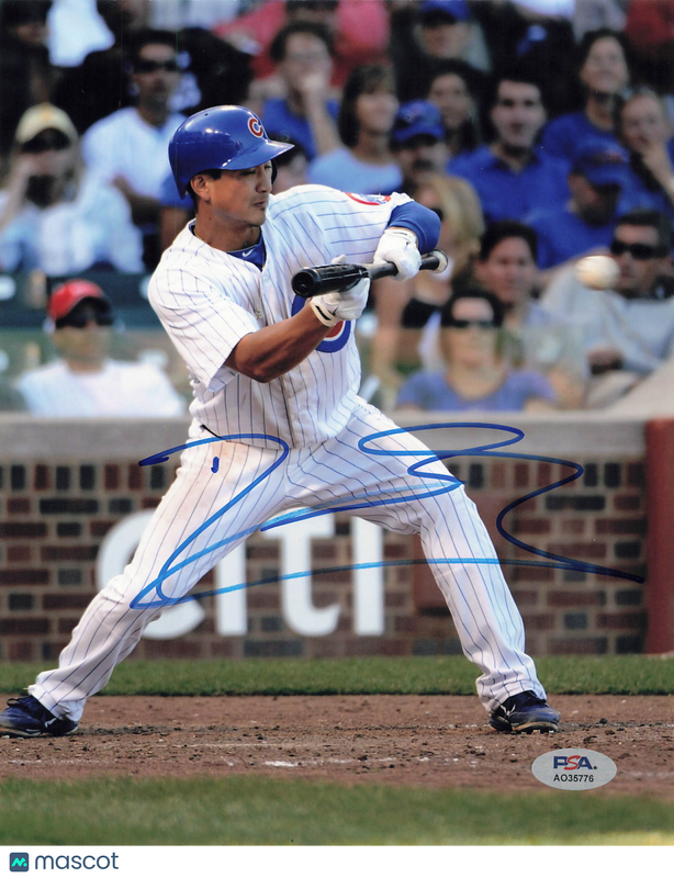 Darwin Barney Chicago Cubs Signed 8x10 Photo PSA