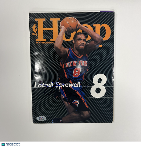 Latrell Sprewell Signed NBA Hoop Magazine PSA Autographed New York Knicks
