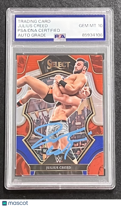 2023 Panini Select WWE Prizm Premier Level #106 Julius Creed Signed Card Auto 10