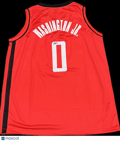 TyTy Washington Jr Signed Houston Rockets Jersey PSA