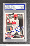 2018 Topps 1st Bowman Prospect #BP121 Jose Adolis Garcia Signed Card Auto PSA Sl