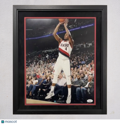 Moe Harkless Portland Trail Blazers Signed 11x14 Custom Framed photo BAS