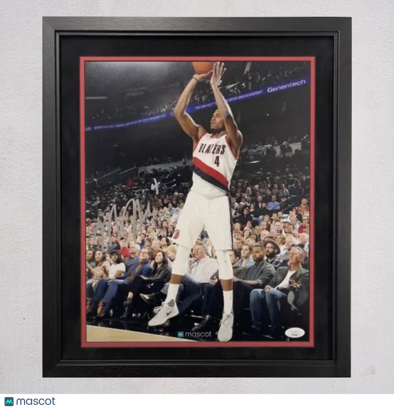 Moe Harkless Portland Trail Blazers Signed 11x14 Custom Framed photo BAS