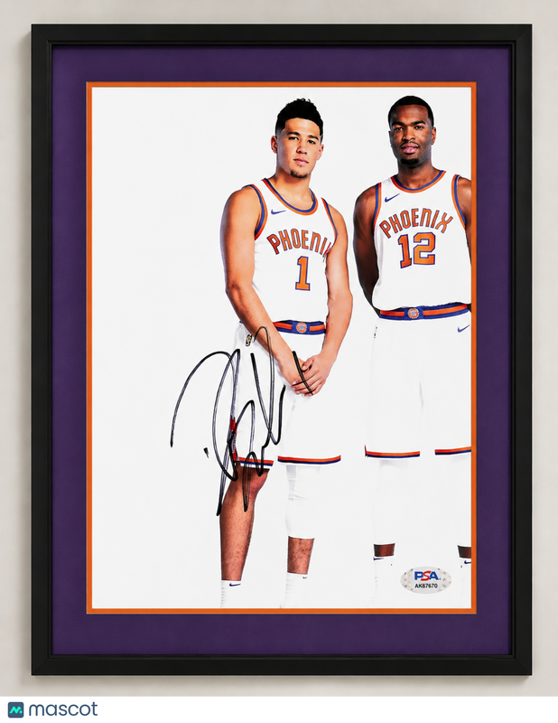 Devin Booker Phoenix Suns Signed Basketball 8x10 Custom Framed Photo PSA