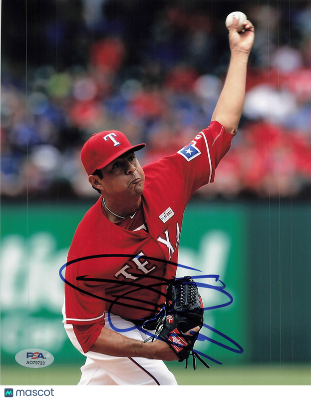 Cesar Ramos Texas Rangers Signed 8x10 Photo PSA