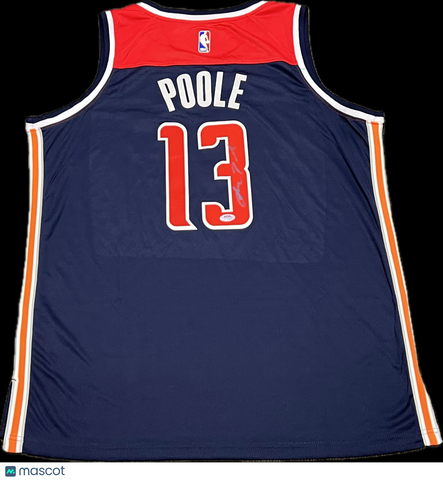 Jordan Poole Signed Jersey PSA Washington Wizards Autographed