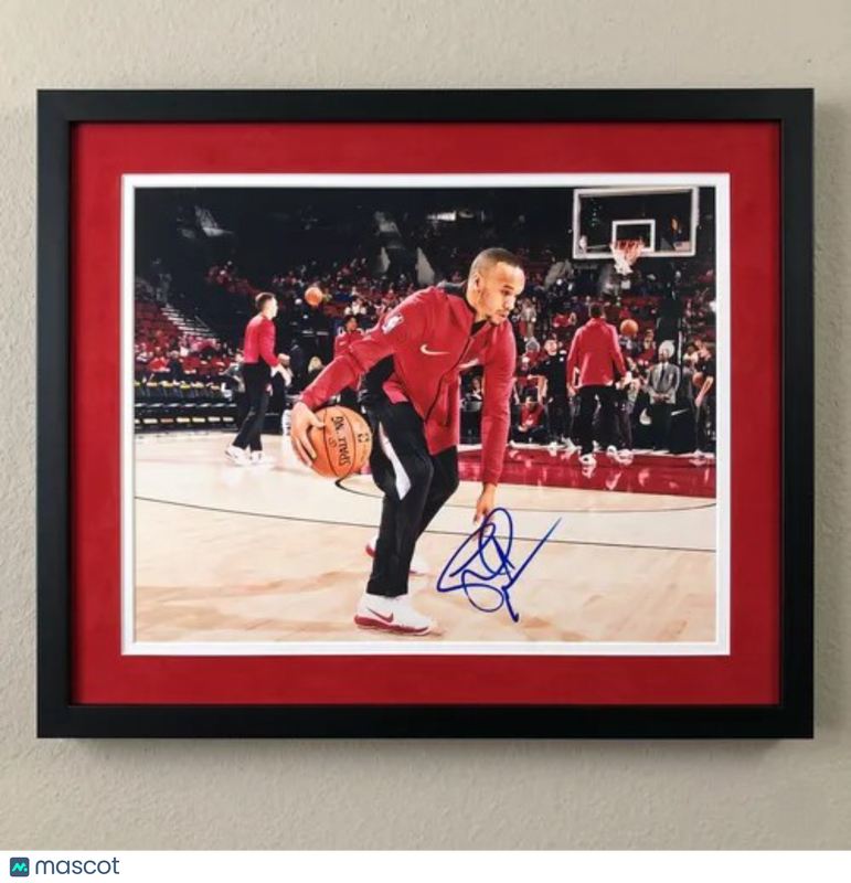 Shabazz Napier Portland Trail Blazers Signed 11x14 Custom Framed Photo PSA