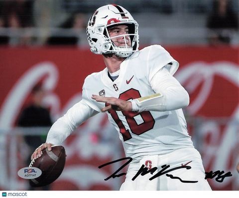 Tanner McKee Signed Stanford Cardinal Football 8x10 Photo PSA Autographed