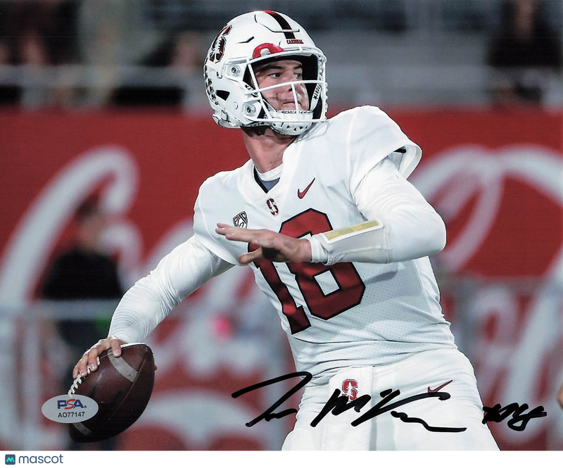 Tanner McKee Signed Stanford Cardinal Football 8x10 Photo PSA Autographed