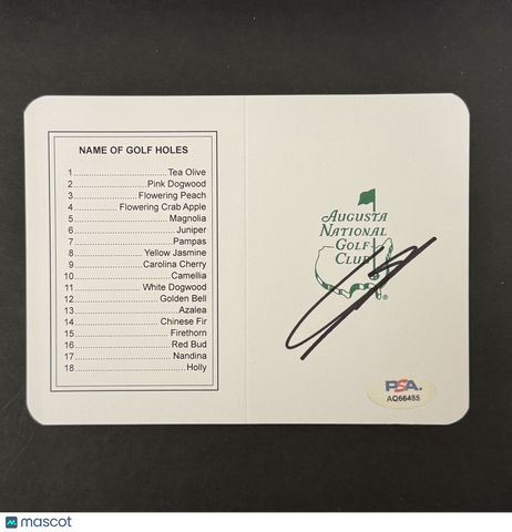 Sung-jae Im Signed Golf Masters Golf Scorecards PSA Autographed
