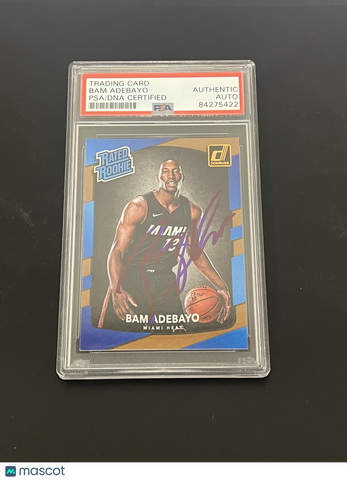 Bam Adebayo Panini Donruss #187 Signed Card Autographed