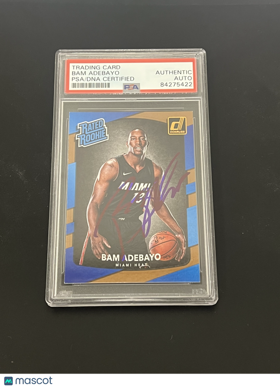 Bam Adebayo Panini Donruss #187 Signed Card Autographed