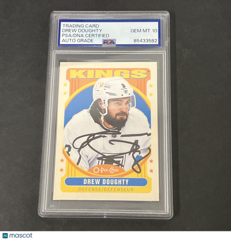 2021 O-Pee-Chee Hockey #237 Drew Doughty Retro signed card PSA Auto 10