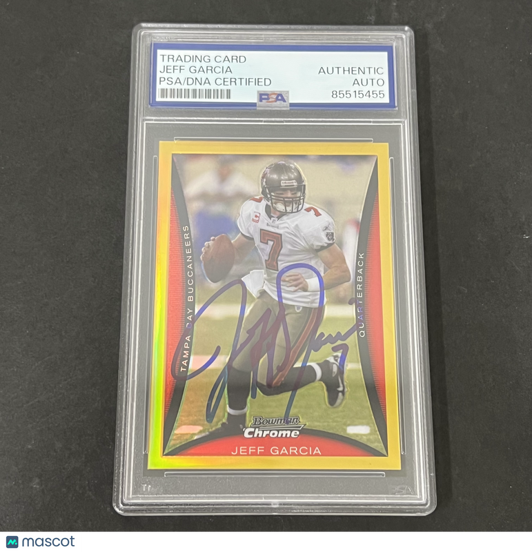 2008-09 Topps Bowman Chrome  #BC128 Jeff Garcia 11/50 signed card PSA