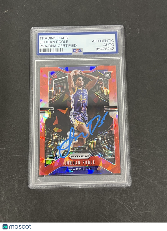 Jordan Poole 2019-20 Panini Prizm Basketball#272 Signed Card PSA Autographed