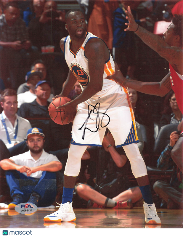 Draymond Green Golden State Warriors Signed Basketball 8x10 Photo PSA