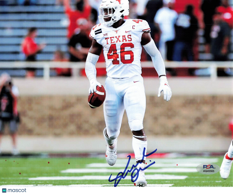 Joseph Ossai Signed Texas Longhorns Football 8x10 Photo PSA Autographed