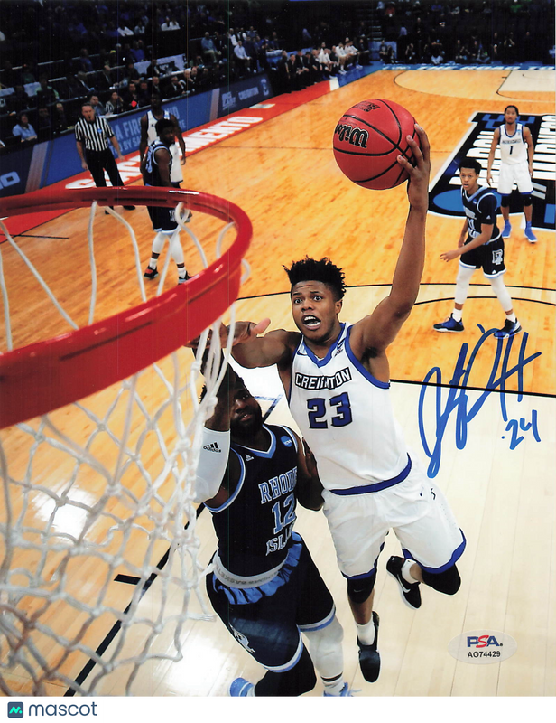Justin Patton Signed photo PSA Creighton Bluejays
