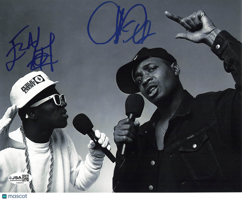 Flavor Flav and Chuck D signed 8x10 Photo Public Enemy JSA Autographed