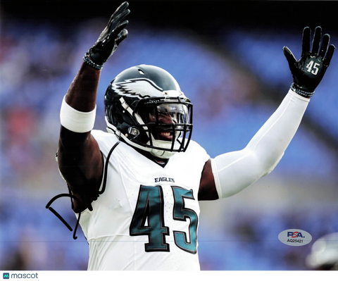 Devin White Signed Philadelphia Eagles Football 8x10 Photo PSA Autographed