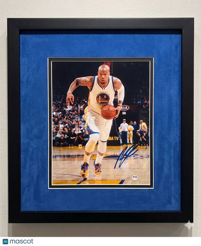 Marreese Speights Golden State Warriors Signed 11x14 Custom Framed Photo PSA