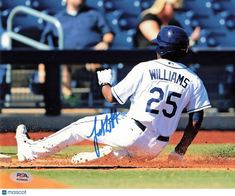 Justin Williams Tampa Bay Rays Signed 8x10 Photo PSA
