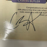 Caron Butler and Manu Ginobli Heat & Spurs Signed Basketball 12.5x22.5 Photo