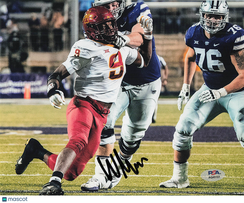 Will McDonald IV Signed Iowa State Cyclones Football 8x10 Photo PSA Autographed