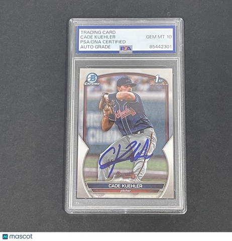 2023 Bowman Draft #BDC-21 Cade Kuehler Chrome signed card PSA Auto 10