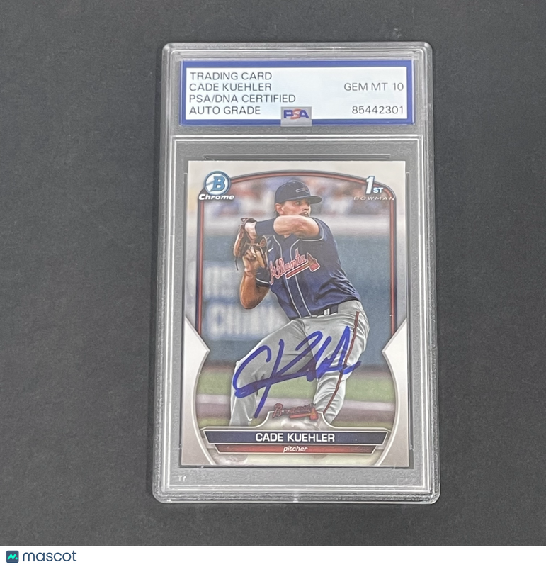 2023 Bowman Draft #BDC-21 Cade Kuehler Chrome signed card PSA Auto 10