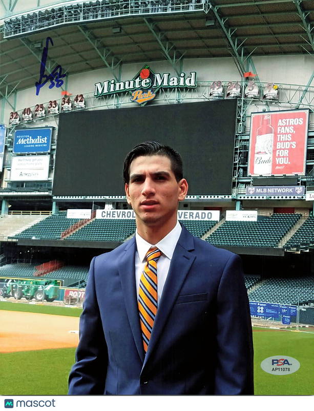 Cionel Perez Houston Astros Signed 8x10 Photo PSA
