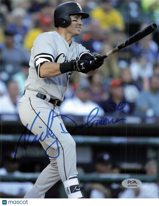 Nicky Delmonico Chicago White Sox Signed 8x10 Photo PSA