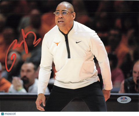 Rodney Terry Texas Longhorns Signed Basketball 8x10 Photo PSA